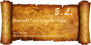 Barnódi Lavínia névjegykártya